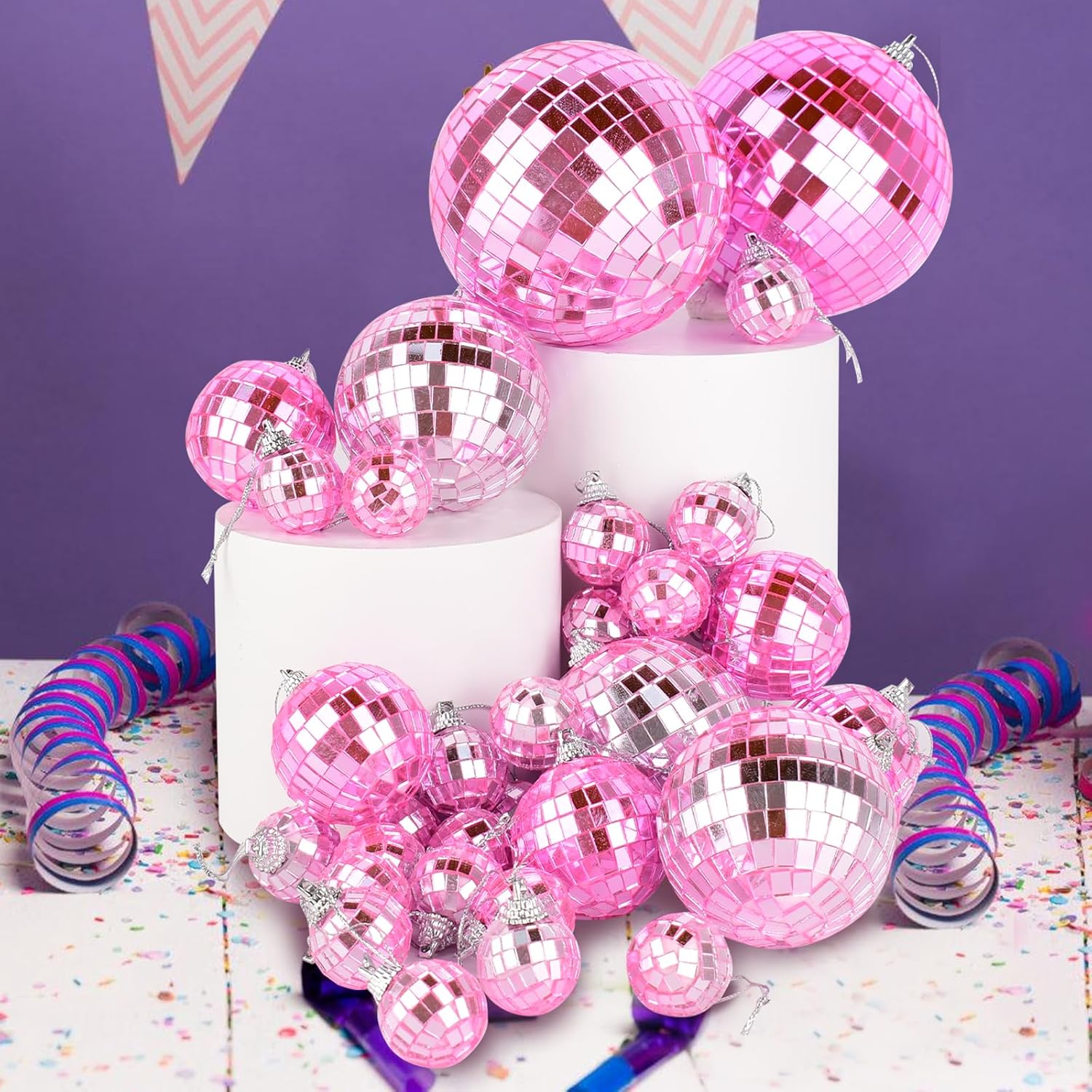 Pink Disco Ball Ornament