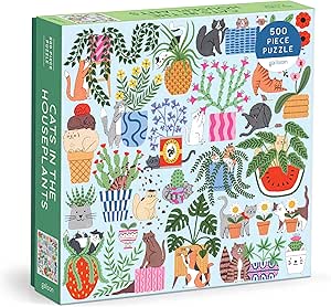 Cats In The Houseplants - 500 Piece Puzzle