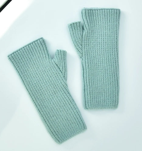 Cashmere & Wool Blend Fingerless Gloves