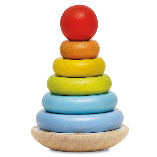 Wooden Rainbow Stacking Tower