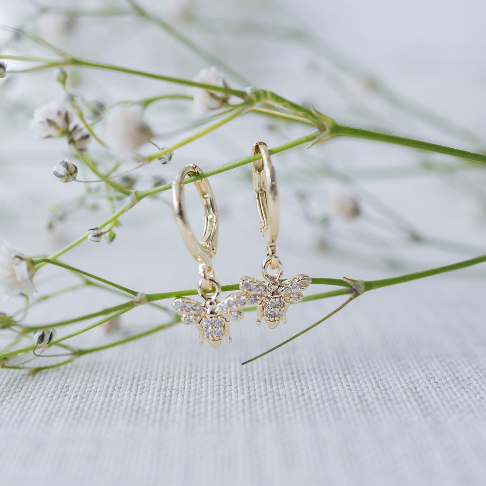 Bee Shiny Hoops