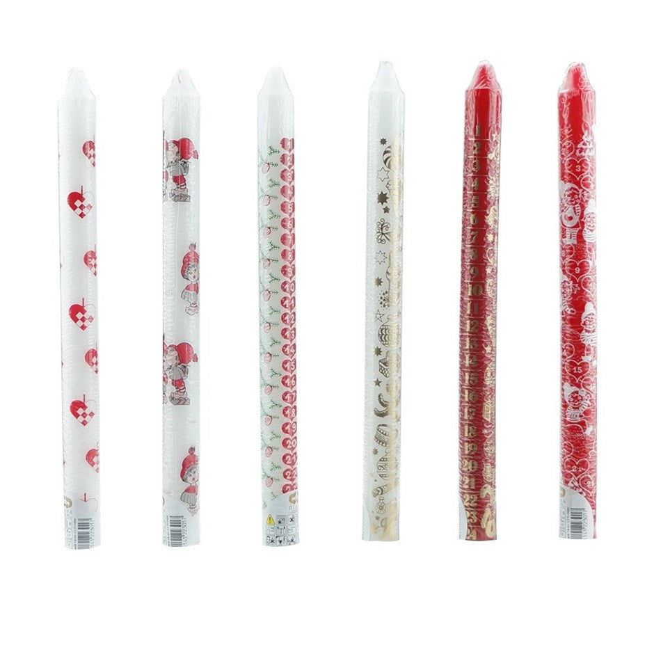 Assorted Advent Candle - Danish (Kalenderly)