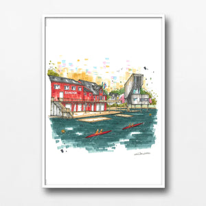 Downtown Sketcher - 11" X 14" Art Print