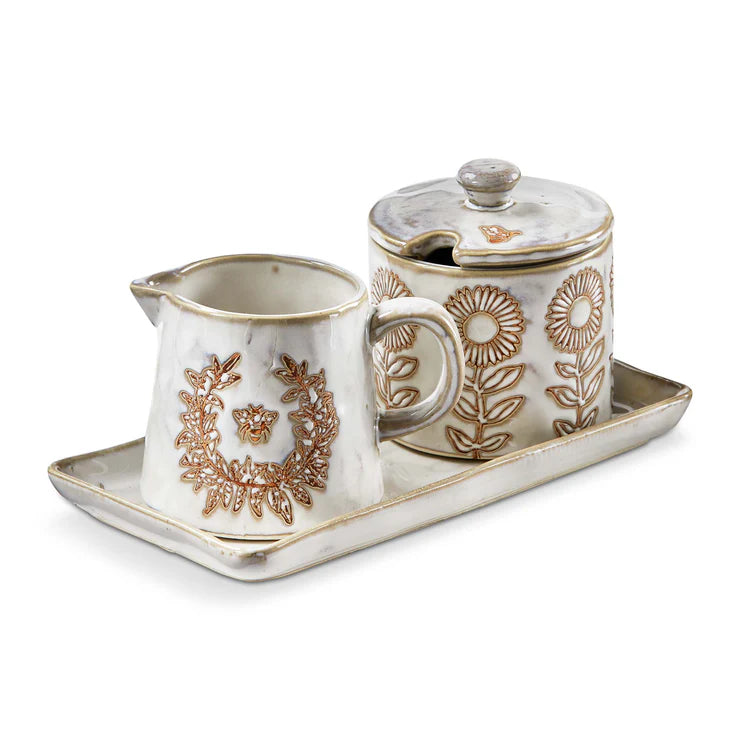 Lavender & Honey Cream & Sugar Set Of 3