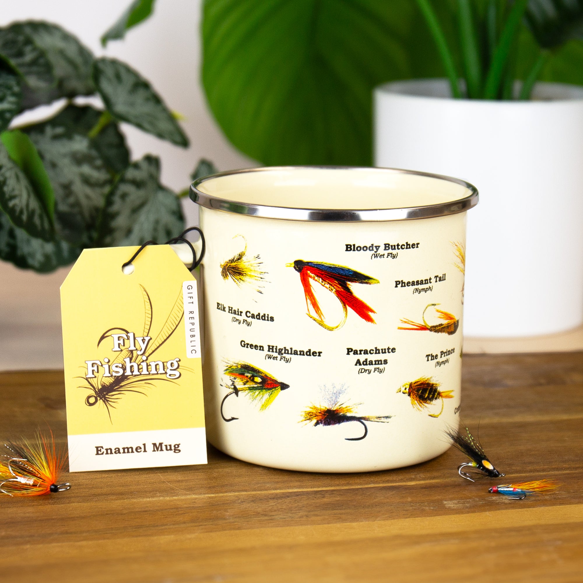 Fly Fishing Enamel Mug
