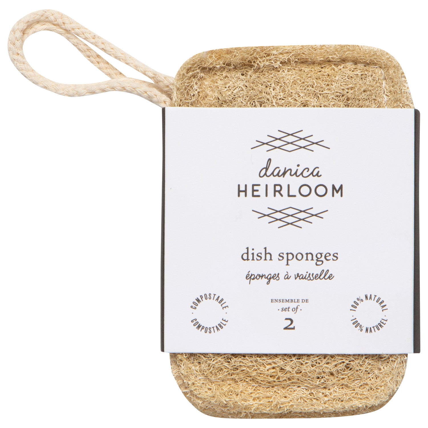 Loofah Dish Sponges - Set Of 2