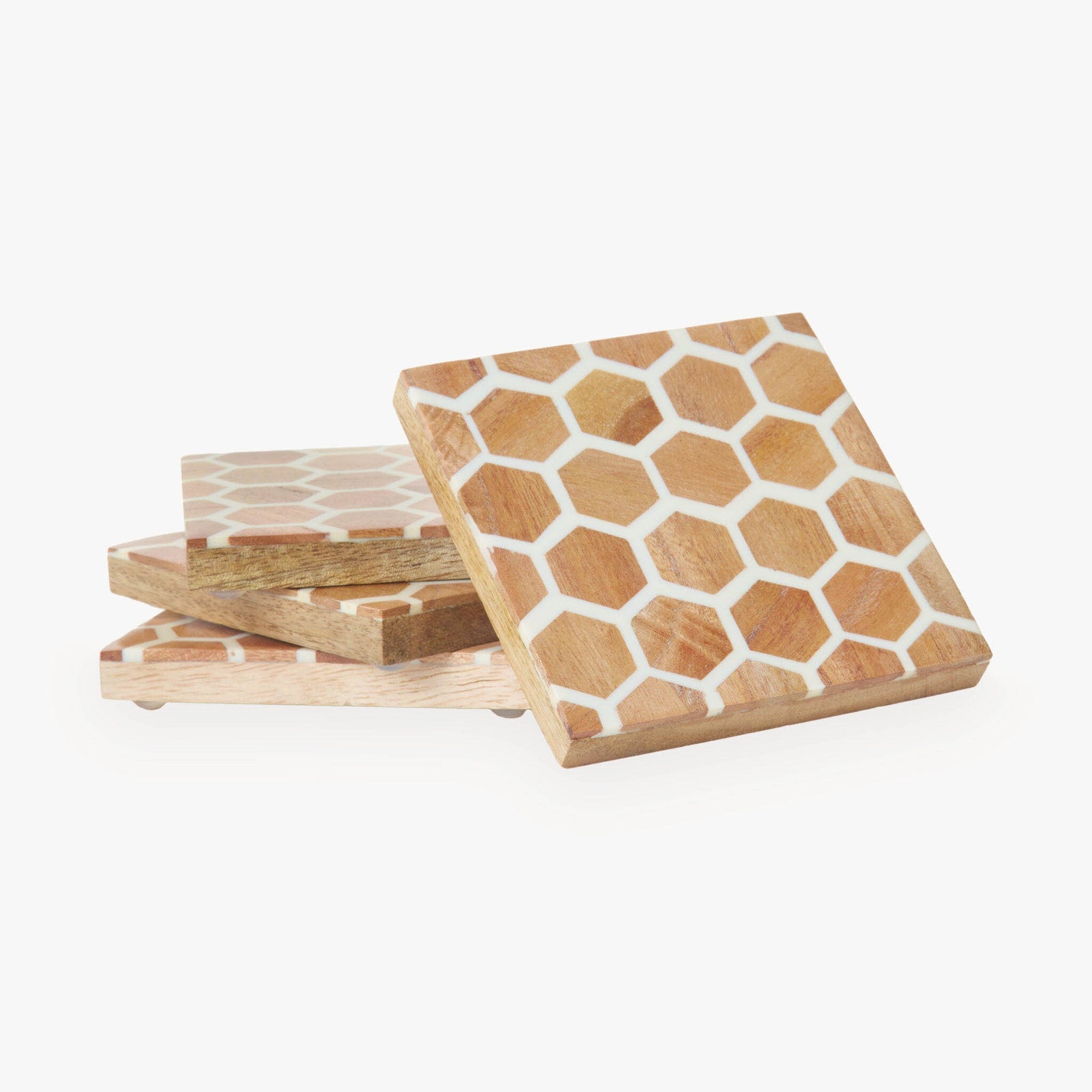 Wooden Coaster With Resin Finish