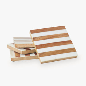Wooden Coaster With Resin Finish
