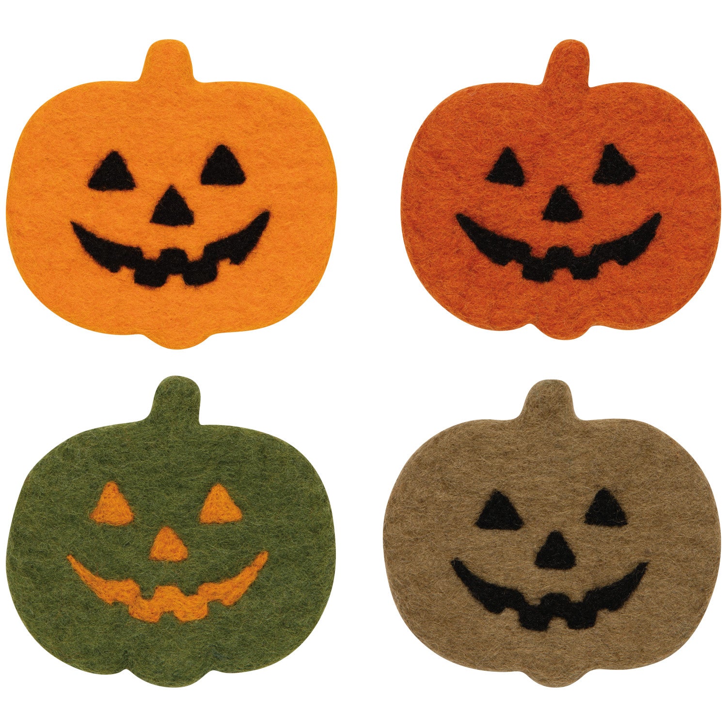 Boo Crew Felt Wool Coaster Set