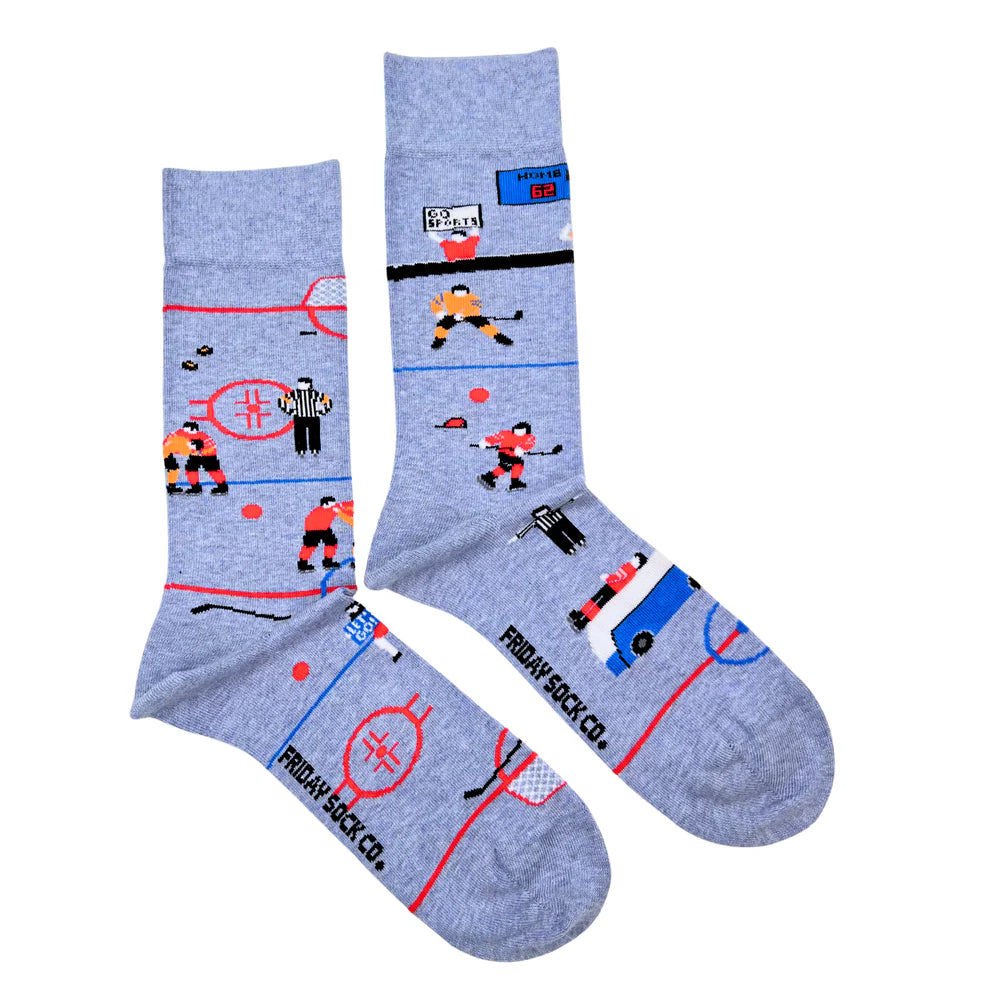 Men's Funny Hockey Scene Socks