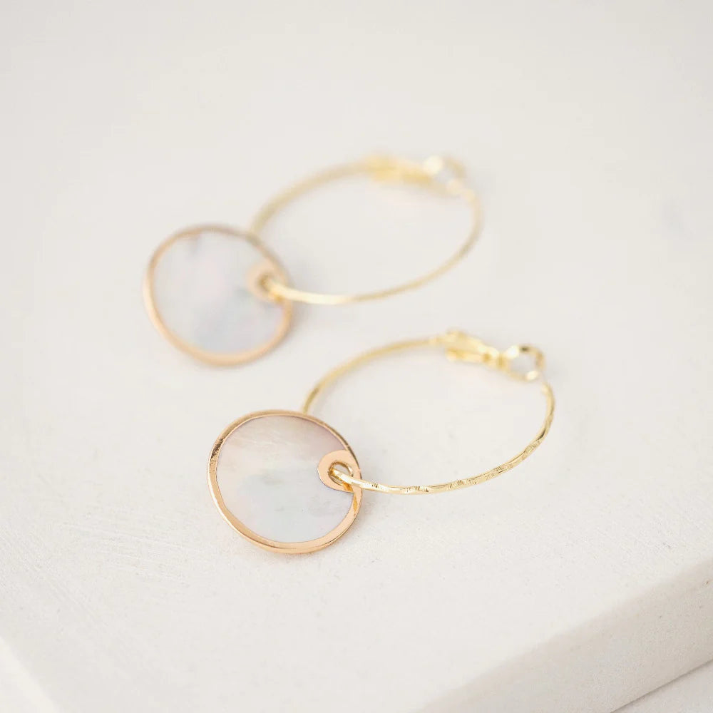 Mirage Hoop Earrings - White