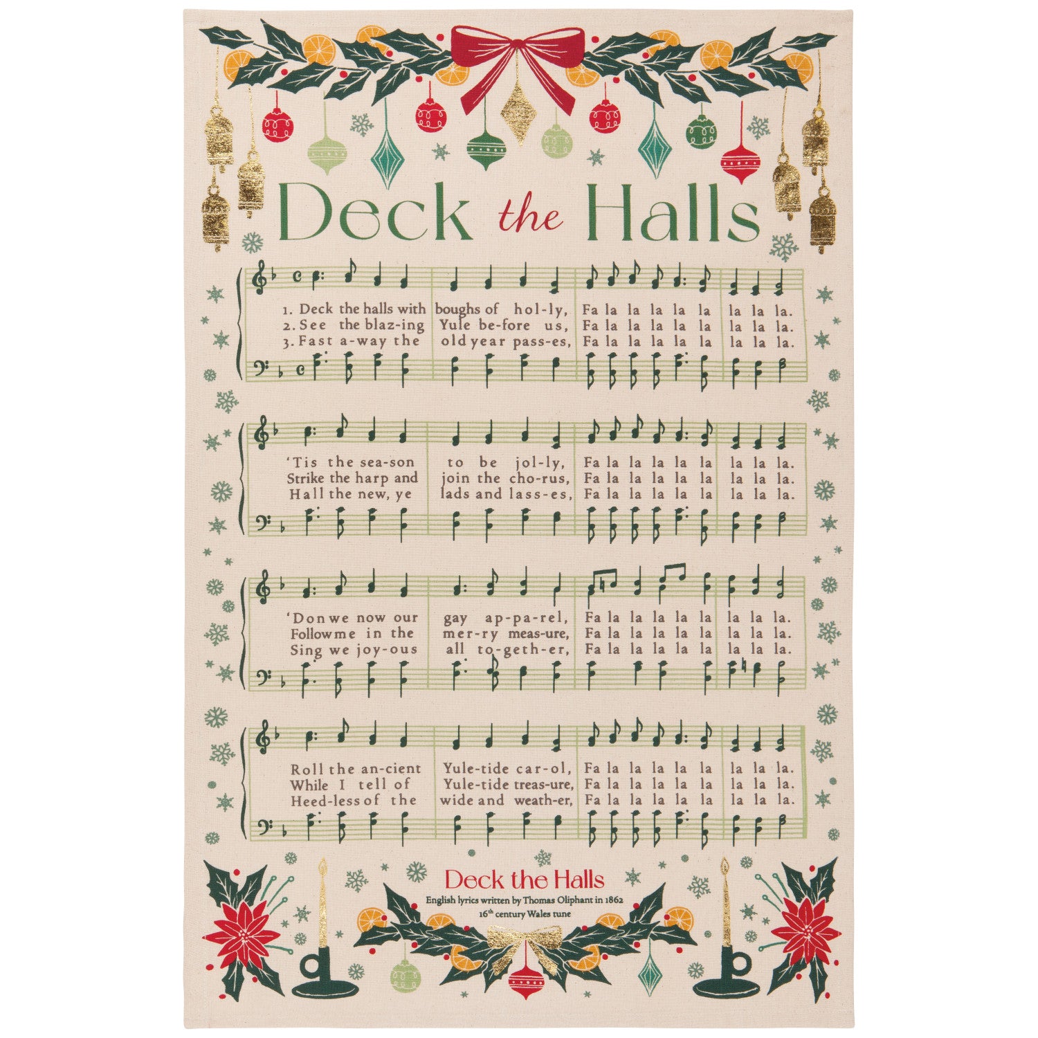 Christmas Carol Dishtowel