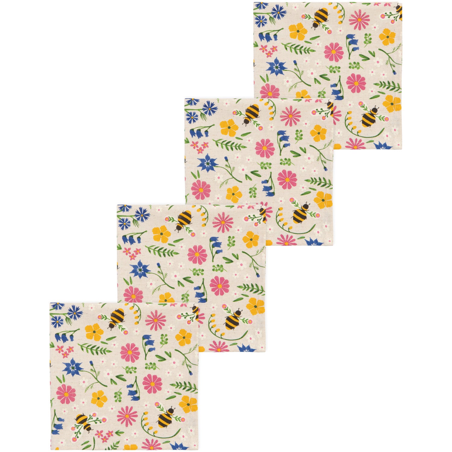Bee Garden Napkins - Set Of 4
