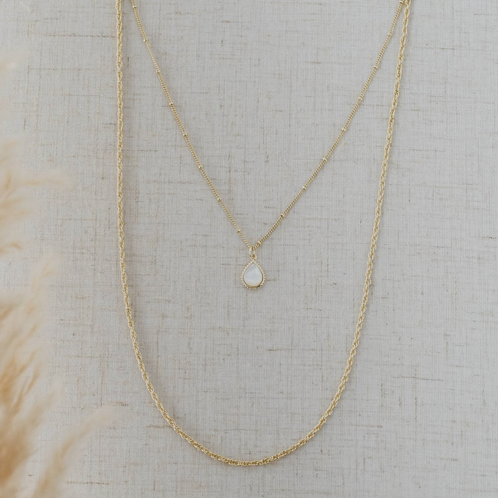 Necklace - Paris Drop (Mother Of Pearl)