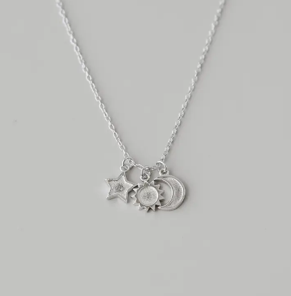 Celestial Bodies Necklace - Silver
