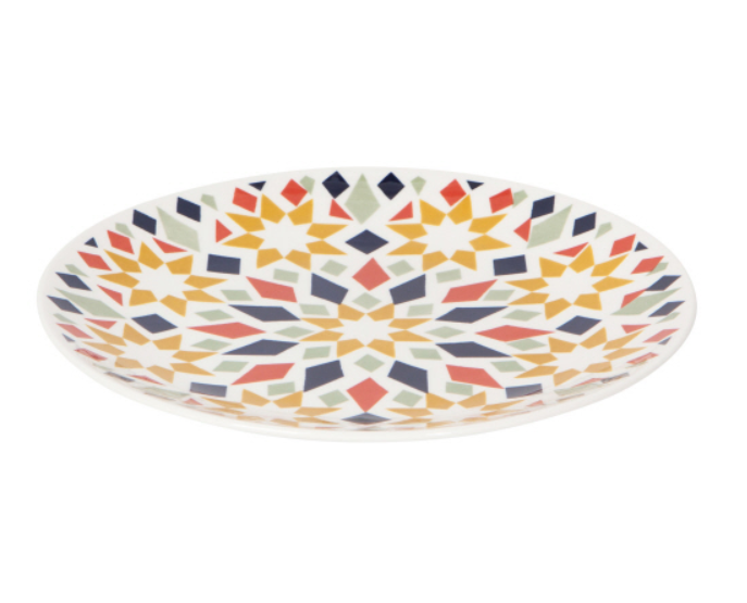 Kaleidoscope Stamped Mosaic Plate