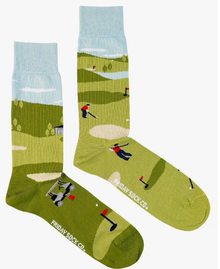 Men’s Golf Scene Socks (Mid-Calf)