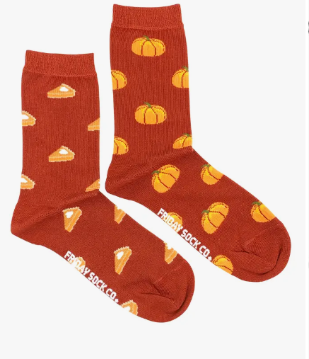 Women’s Pumpkin & Pie Socks (Mid-Calf)