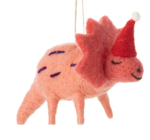 Pink Dinosaur Ornament