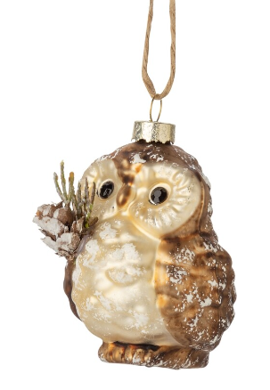 Glass Owl Ornament