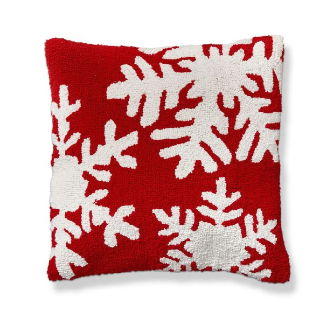 Needle Tufted Snowflake Pillow