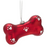 Red Dog Bone Glass Ornament