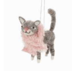 Cat In Scarf Ornament