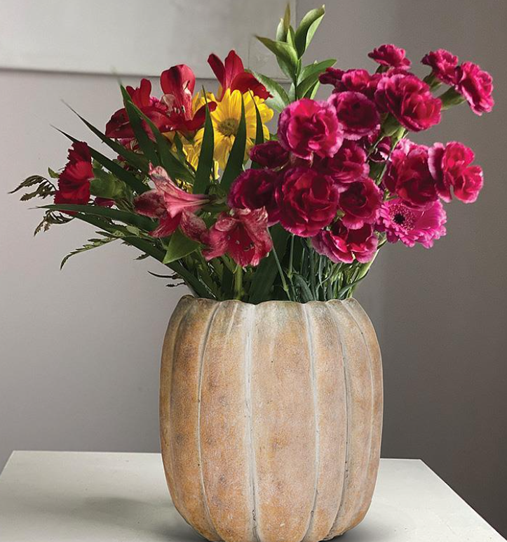 Tall Pumpkin Planter