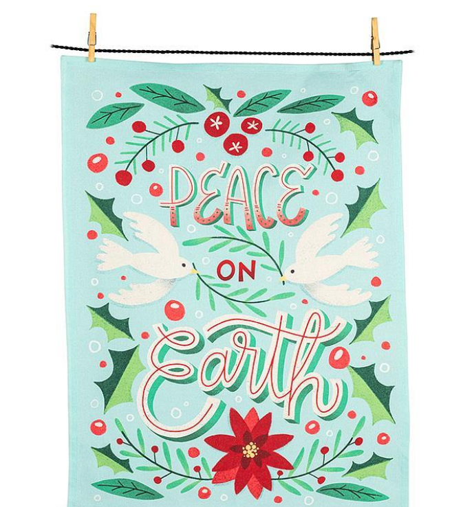 Tea Towel - Peace On Earth Dove