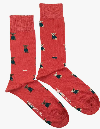 Men's Dog & Sweater Socks (Mid-Calf)