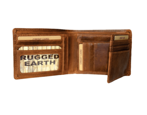 Rugged Earth - Leather Three Fold Wallet