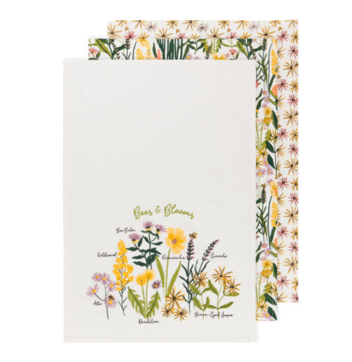 Baker’s Floursack Tea Towel Set - Bees & Blooms