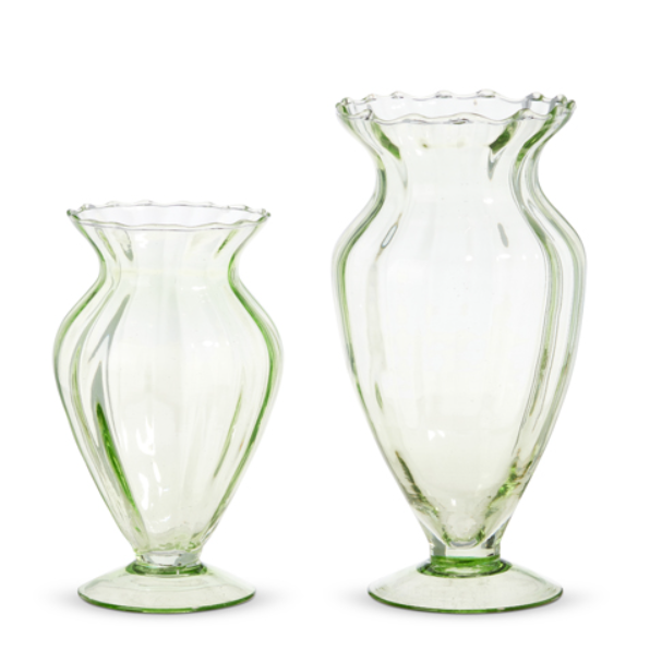 Green Glass Meadow Vase (2 Sizes)