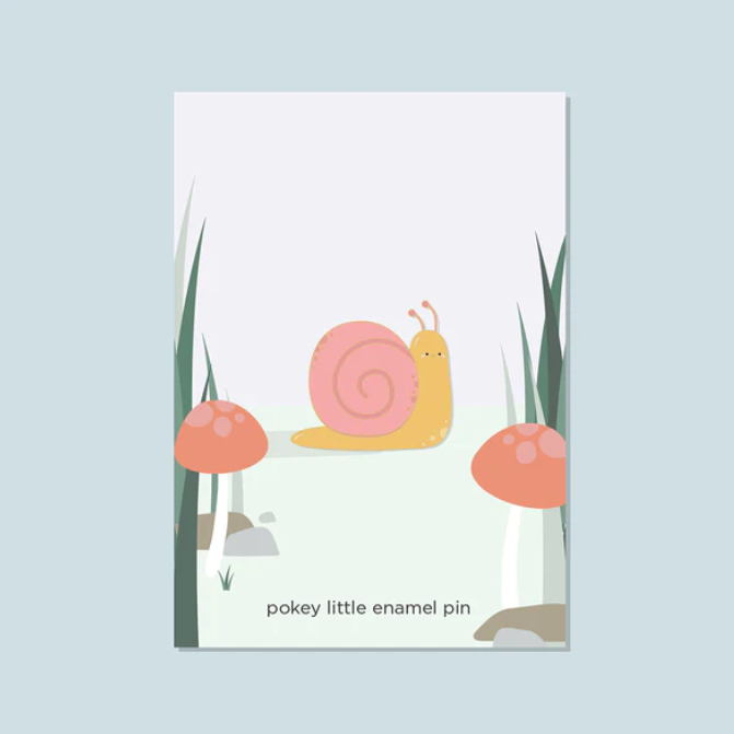 Pokey Little Snail Enamel Pin