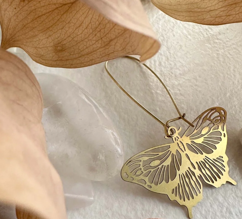 Swallowtail Butterfly Drop Earrings