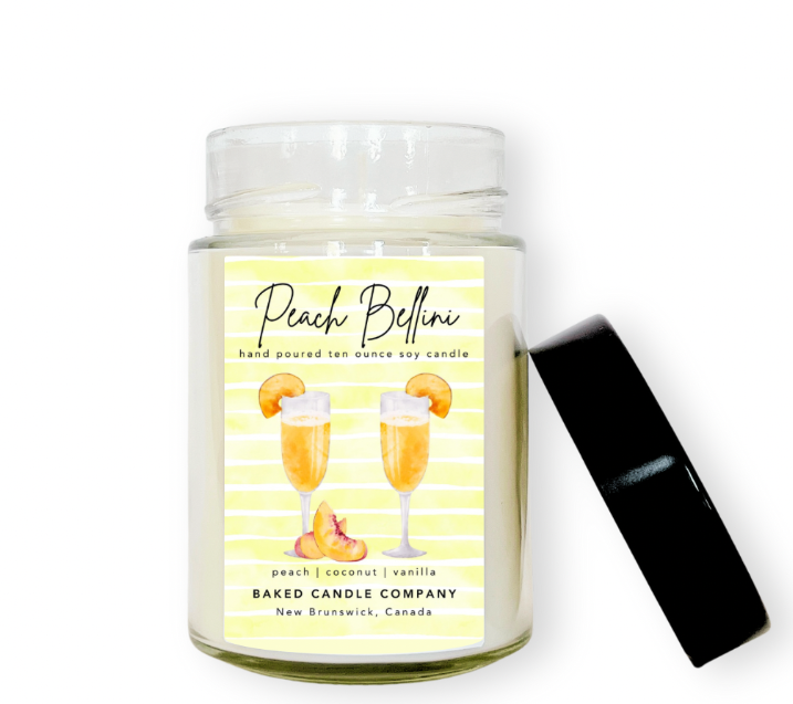 Peach Bellini | Baked Candle Co