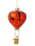 Glass Hot Air Balloon Santa - Ornament