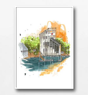 Downtown Sketcher - 8" X 10" Art Print