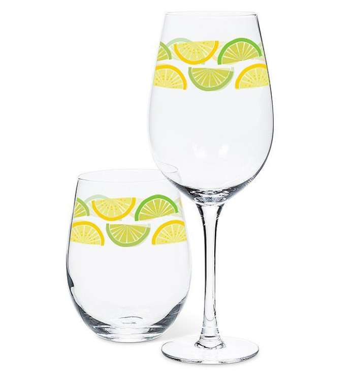 Citrus Slice Wine Glasses