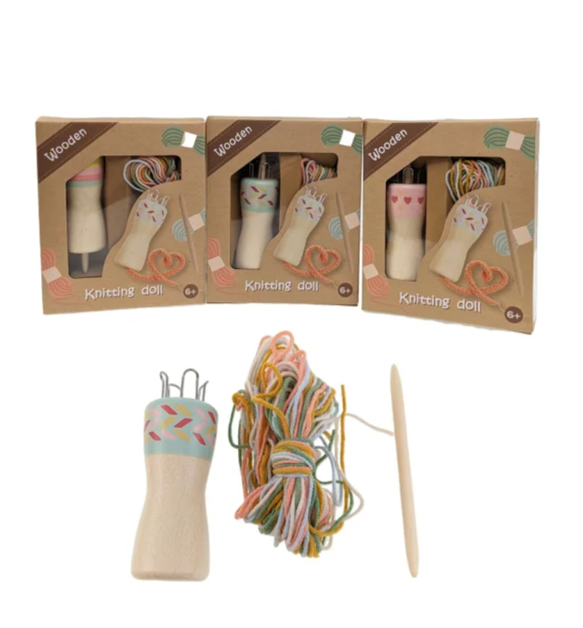 Wooden Knitting Doll