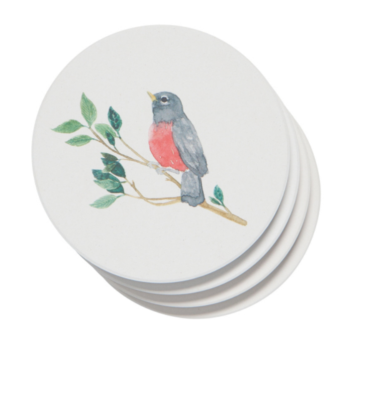 Soak It Up Birdsong Coasters - Set of 4