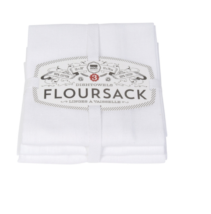 Baker’s Floursack Tea Towel Set - White