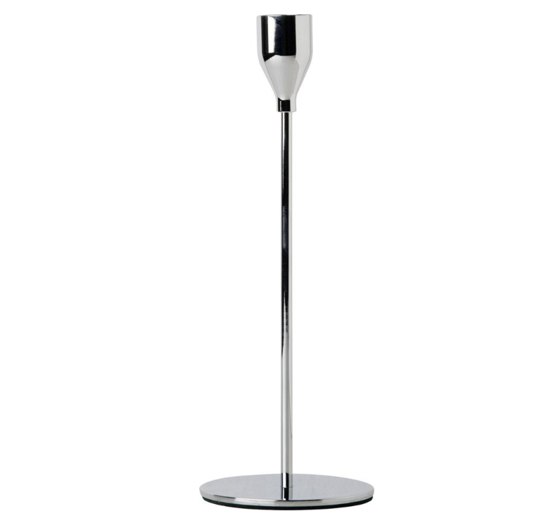 Silver Metal Taper Candle Holder