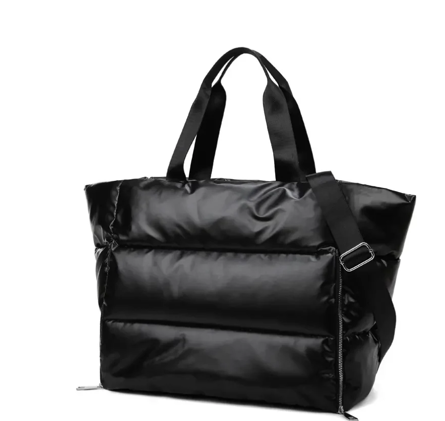 Izzy Puffer Weekend Bag- Black