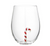 Stemless Wine - Glass Candy Cane