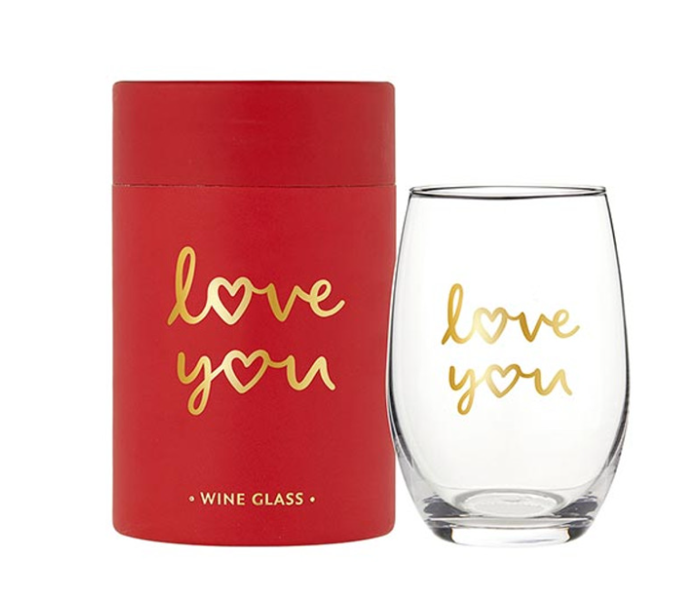 Stemless Wine Glass - Love You