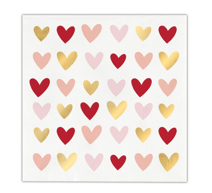 Foil Heart Napkins