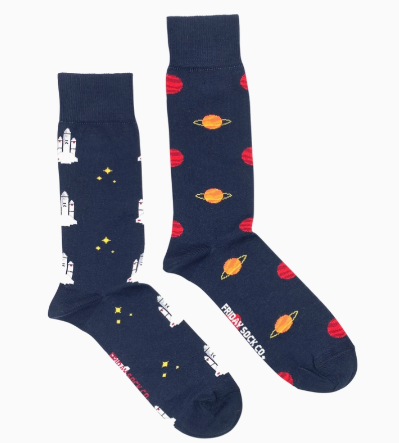 Men's Planet & Space Shuttle Socks