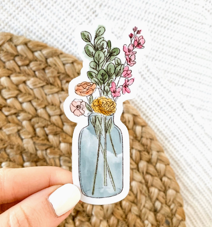 Flower Jar Sticker