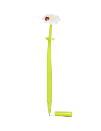 Ladybug On Flower Bendy Pen